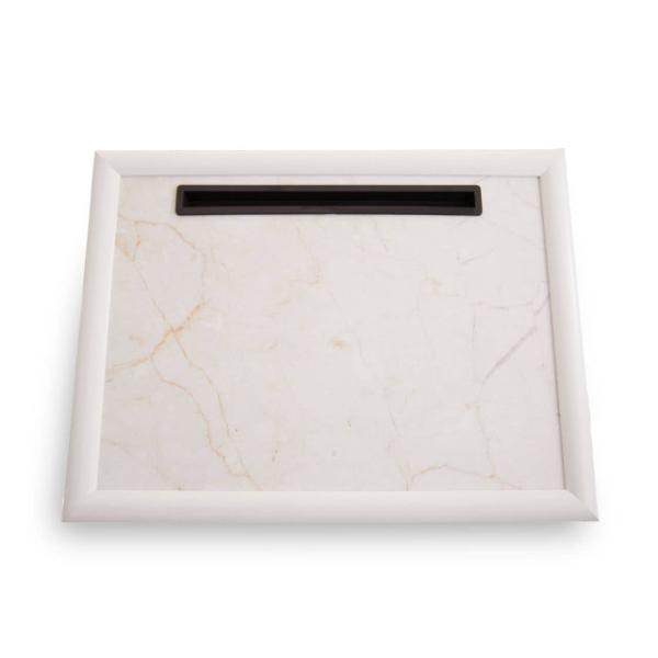 Portada Ecru Marble Lap Tray with Ipad Holder House, Home & Garden