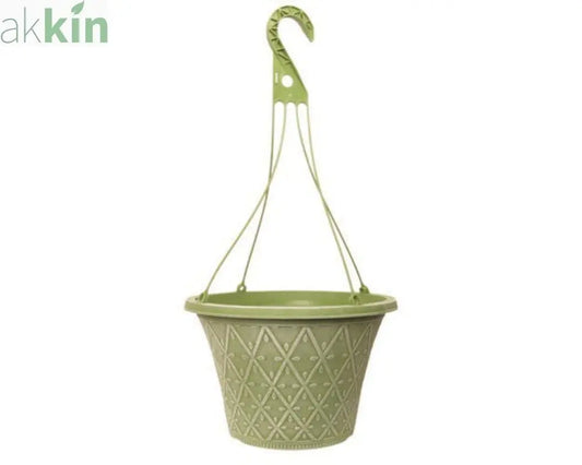 Prisma Decorative Hanging Basket 12" - Moss Green AK Kin Garden Supplies