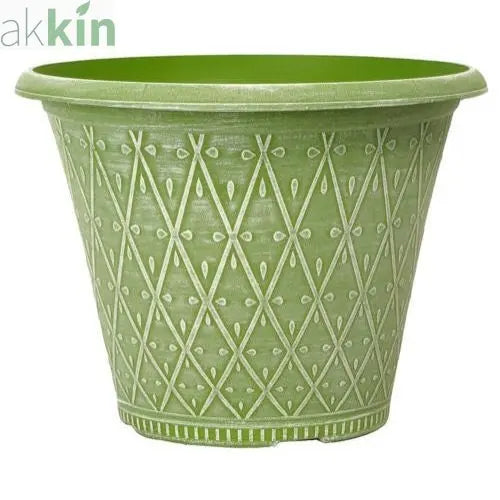 Prisma Decorative Plant Pot Round 12" - Moss Green AK Kin Garden Supplies