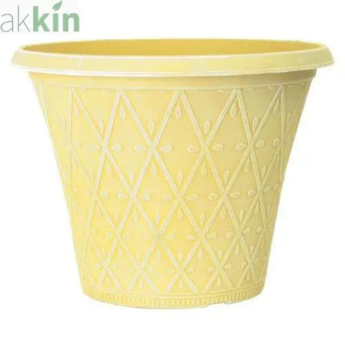 Prisma Decorative Plant Pot Round 12" - Sunglow Yellow AK Kin Garden Supplies