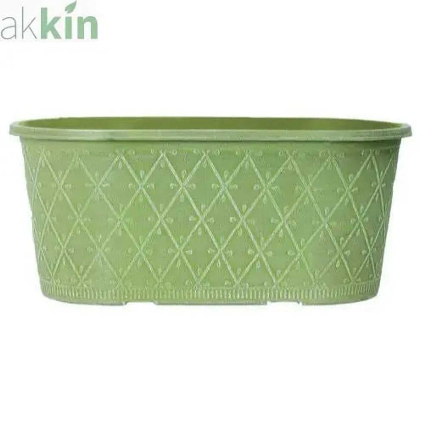 Prisma Decorative Planter Oval 16" - Moss Green AK Kin Garden Supplies