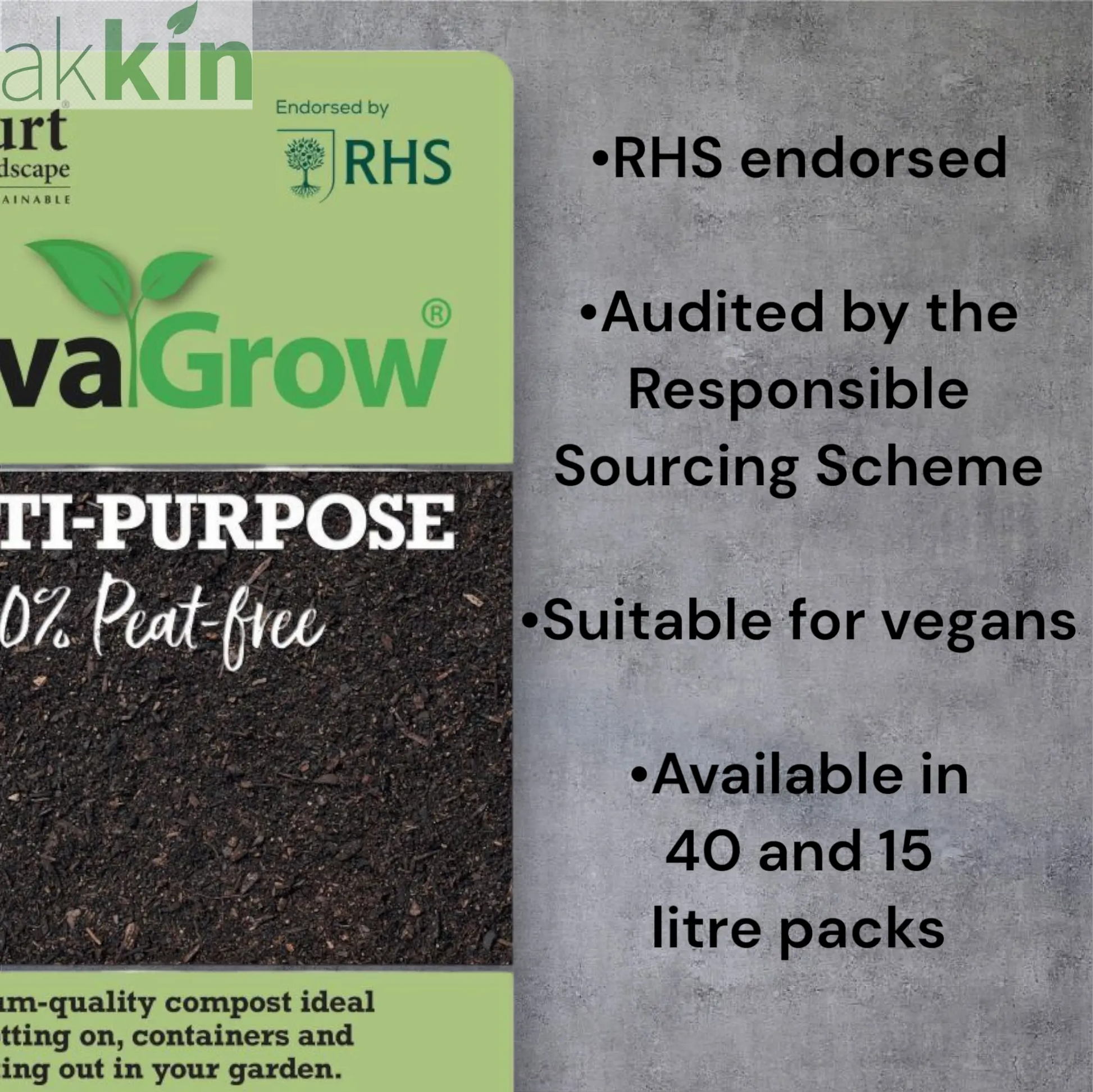 RHS Endorsed Melcourt Sylvagrow Peat Free Compost 40lt AK Kin Garden Supplies