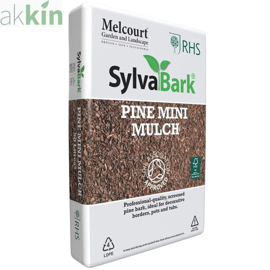 RHS Melcourt SylvaBark Pine Mini Mulch 50lt Bag AK Kin Garden Supplies
