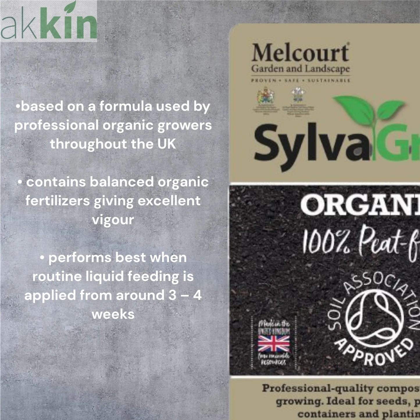 RHS Melcourt Sylvagrow Organic Growing Medium 40lt AK Kin Garden Supplies