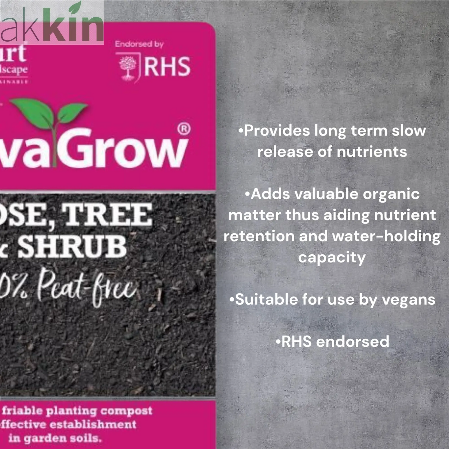 RHS Melcourt Sylvagrow Rose, Tree and Shrub Peat Free 40lt AK Kin Garden Supplies