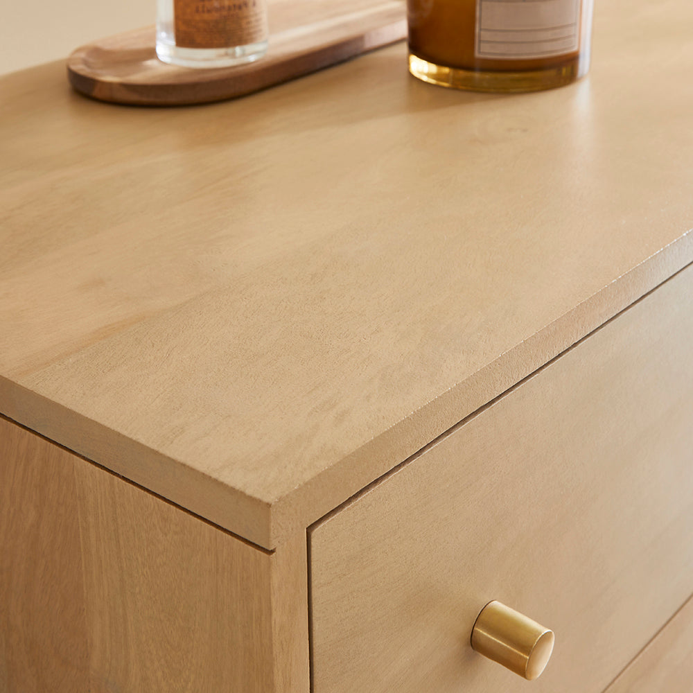 Scandinavian Light Oak Oslo Chest of 3 Drawers Fishe and Lilly