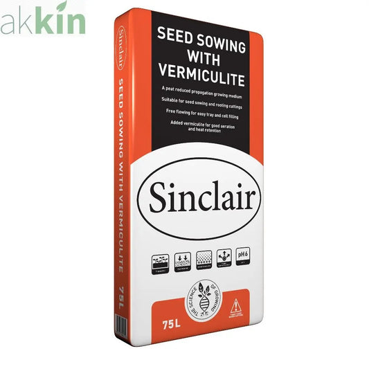 Sinclair Seed Sowing Compost with Vermiculite 75lt AK Kin Garden Supplies
