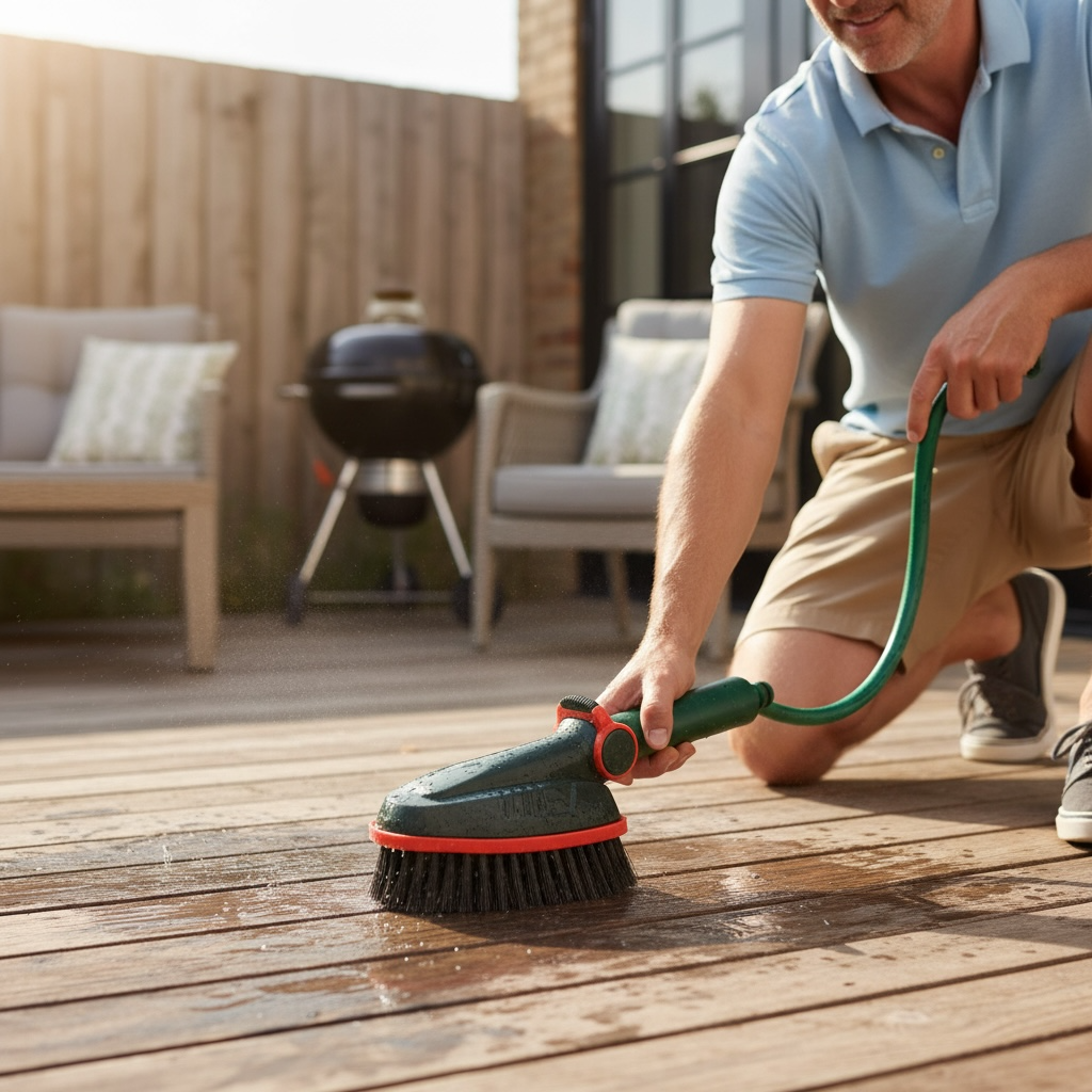 Soft Brush Hose Gun – Multi-Purpose Garden & Outdoor Cleaning Tool House, Home & Garden