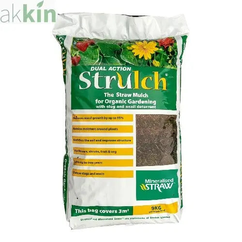 Strulch Innovative Organic Straw Mulch 9kg x 48 Bags Full Pallet - AK Kin Garden Supplies