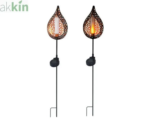 Teardrop Flamelight Garden Solar Light on Stake AK Kin Garden Supplies