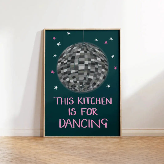 This Kitchen Is For Dancing' Print Wall Art A5 AK Kin Garden Supplies