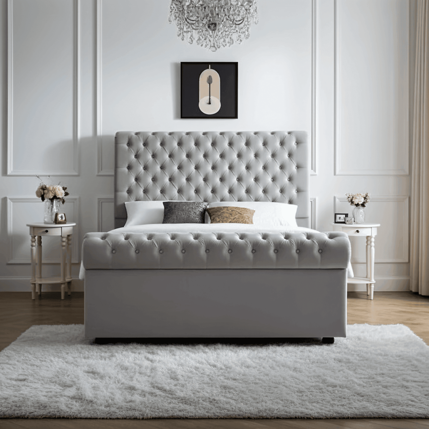 Traditional Sleigh Bed Frame – Chesterfield Design UK Beds Direct ltd