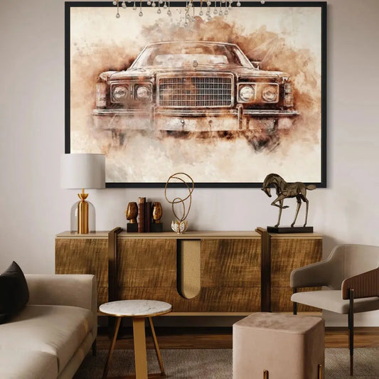 Vintage Car Prints A3 Wall Print Picture AK Kin Garden Supplies