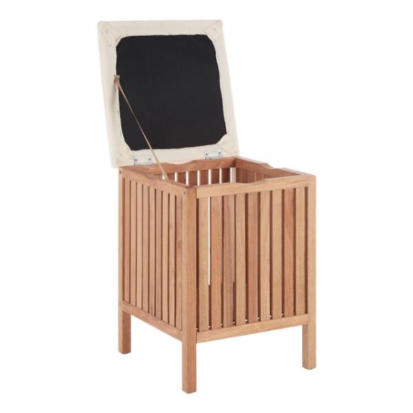 Walnut Wood Storage Stool House, Home & Garden