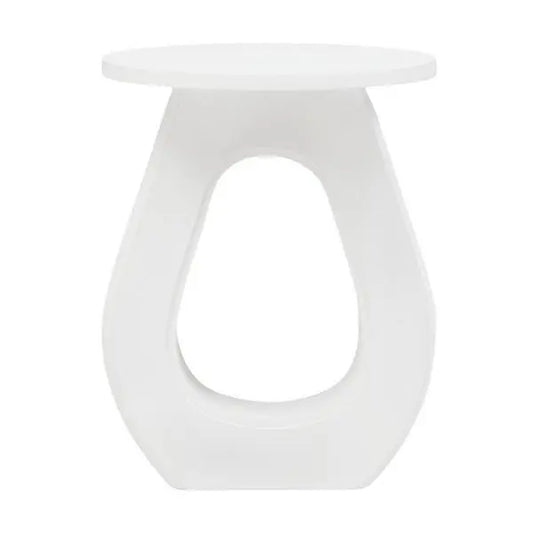 Walsa Whitewash Mango Wood Accent Table D40cm x H52cm AK Kin Garden Supplies