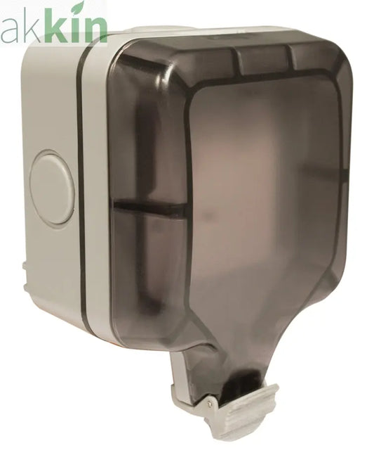 Weatherproof IP66 1 Gang 13A DP Switched Socket AK Kin Garden Supplies