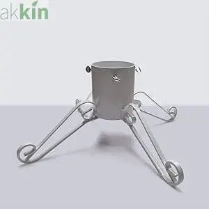 White Sparkle Traditional Christmas Tree Stand - 5" Diameter - AK Kin Garden Supplies