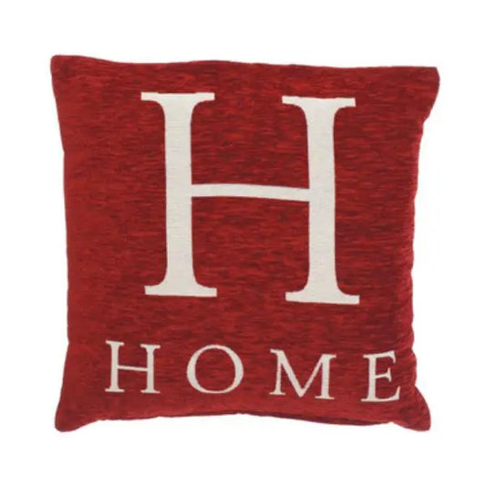 Words 'Home' Red Cushion H45 x D14 x W45 AK Kin Garden Supplies