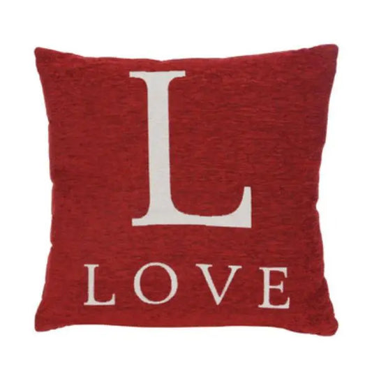 Words 'Love' Red Cushion H45 x D14 x W45 AK Kin Garden Supplies