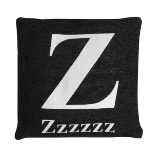 Words 'Zzzzzz' Black Cushion H45 x D14 x W45 AK Kin Garden Supplies