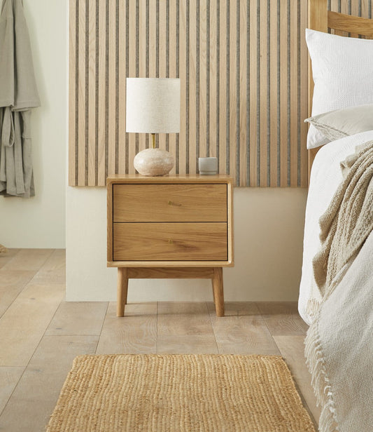 Wright Oak Bedside Table Fishe and Lilly