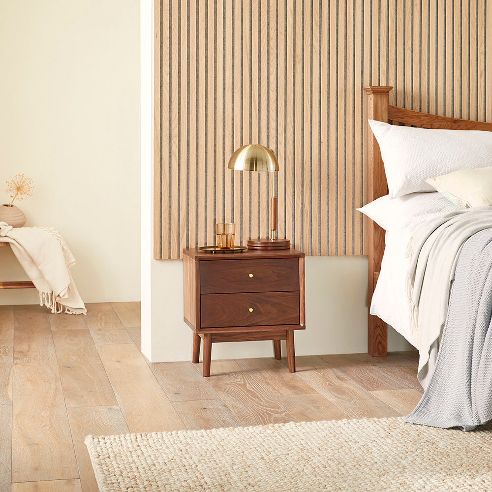 Wright Walnut Bedside Table Fishe and Lilly