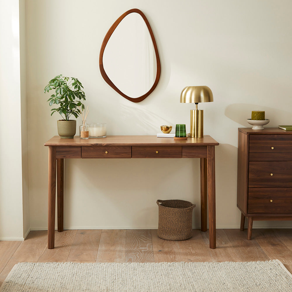 Wright Walnut Desk and Dressing Table Fishe and Lilly