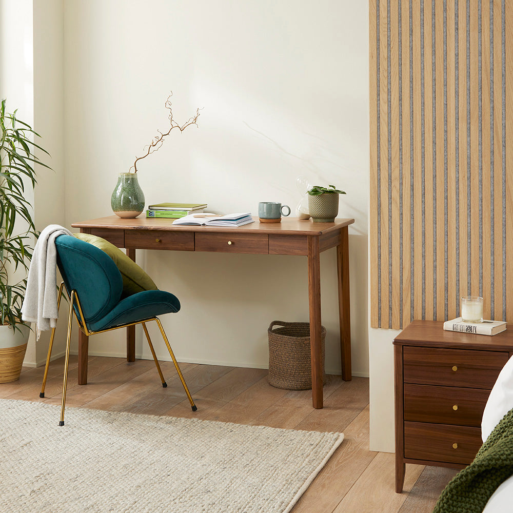 Wright Walnut Desk and Dressing Table Fishe and Lilly