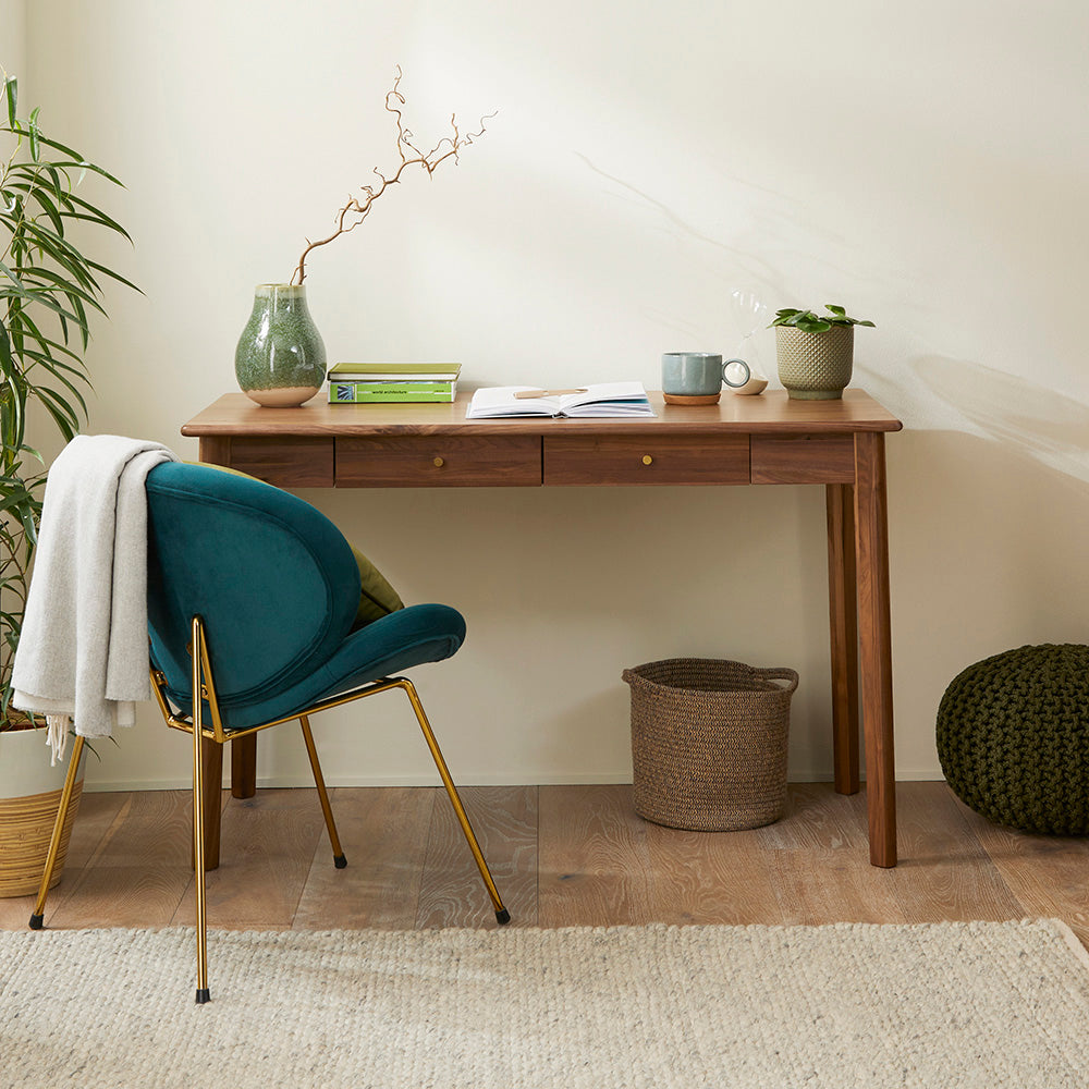 Wright Walnut Desk and Dressing Table Fishe and Lilly