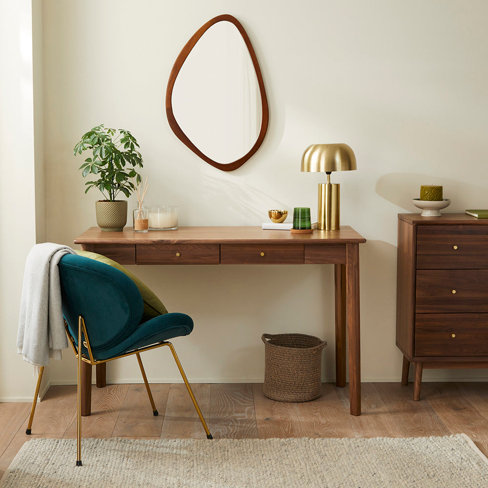 Wright Walnut Desk and Dressing Table Fishe and Lilly