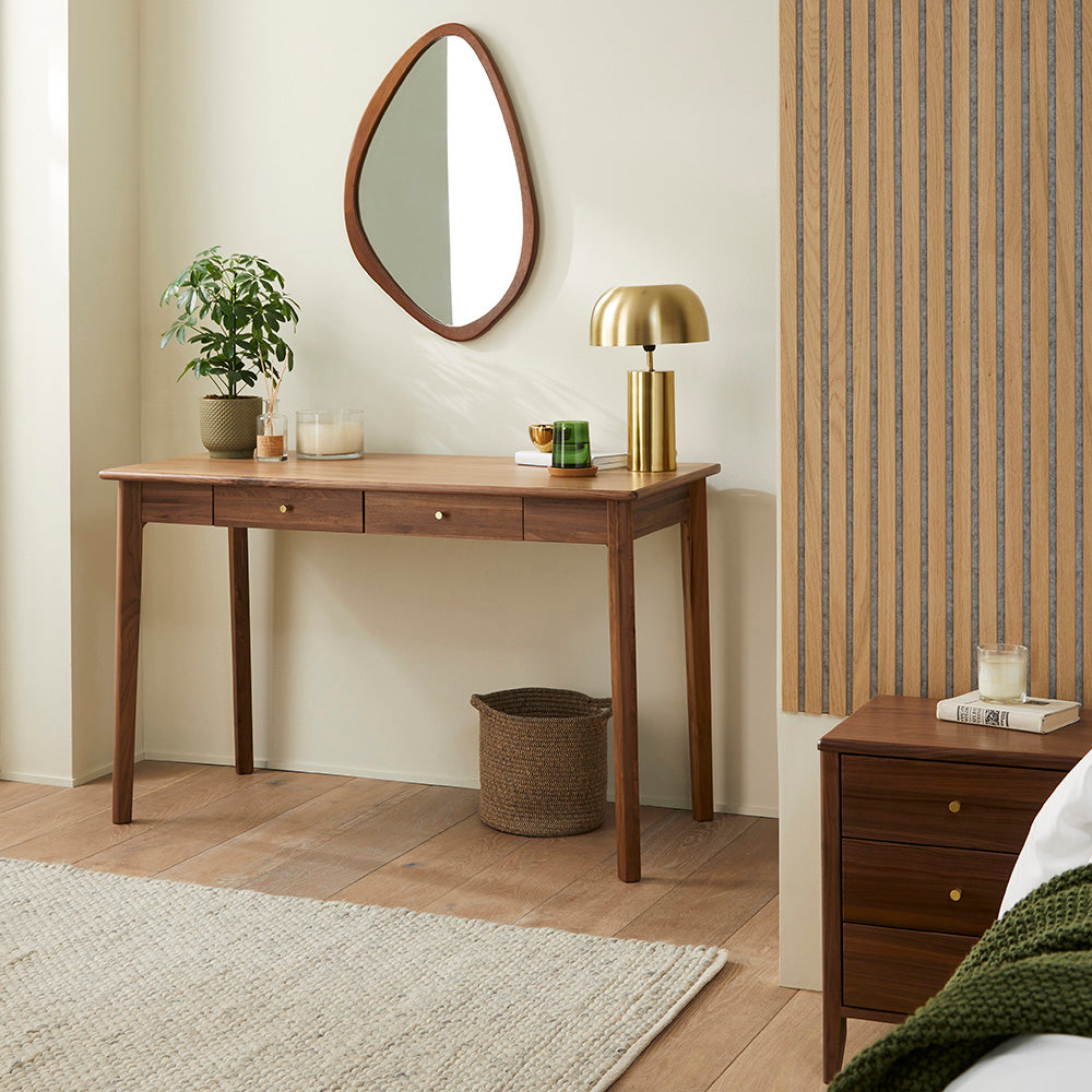 Wright Walnut Desk and Dressing Table Fishe and Lilly