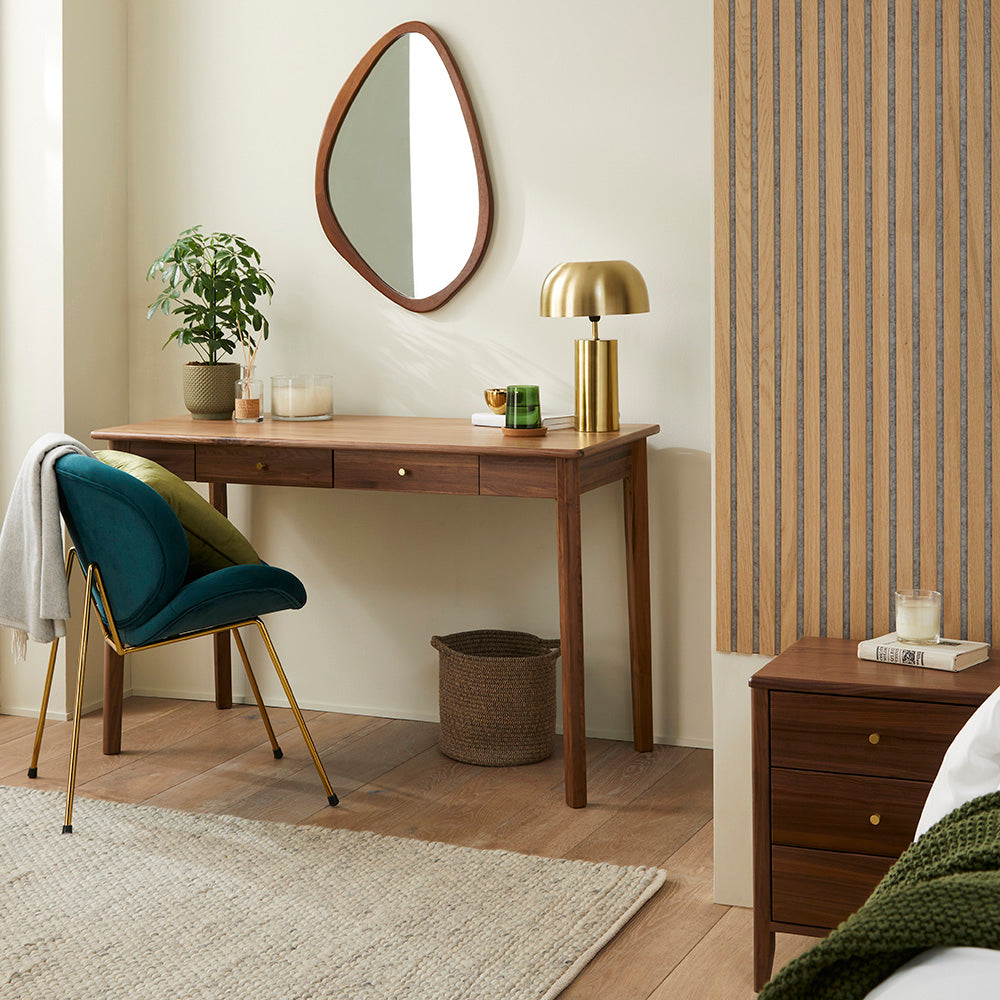 Wright Walnut Desk and Dressing Table Fishe and Lilly