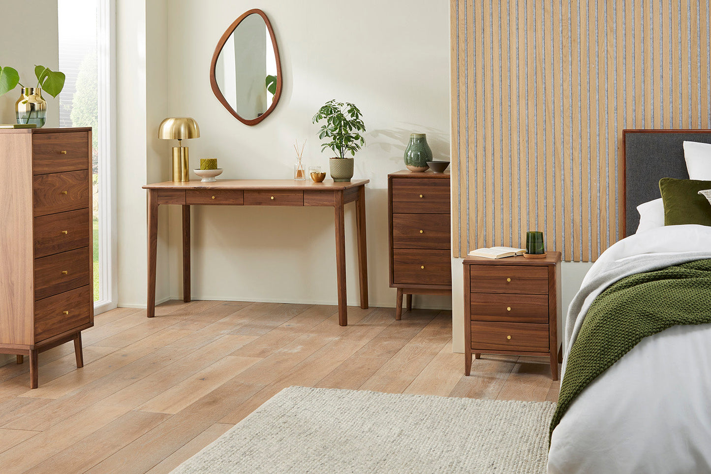 Wright Walnut Desk and Dressing Table Fishe and Lilly