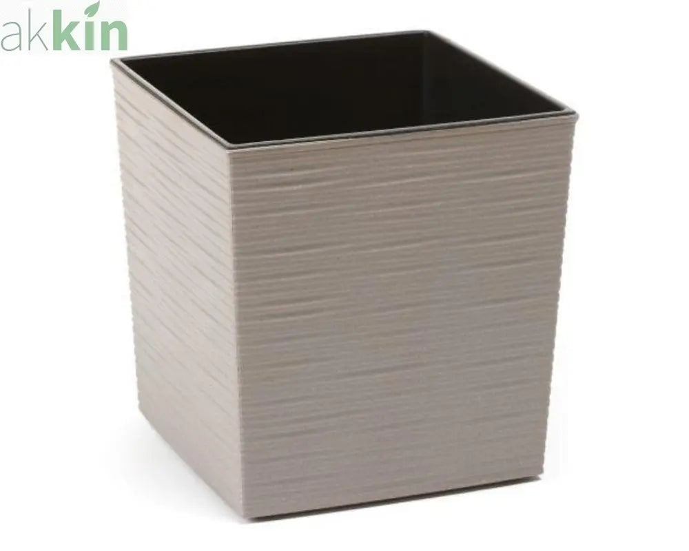 Yukka ECO Chisel Square Decorative Planter 19cm - Grey AK Kin Garden Supplies