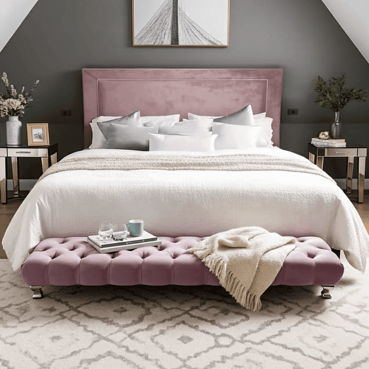Zanetti Milano Bed Frame – Luxury Chesterfield Style UK Beds Direct ltd