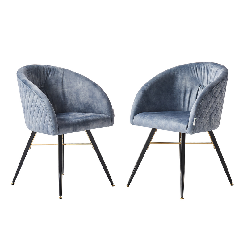 Vittorio LUX Velvet Dining Chair with Metal Legs - Perfect for Dining Room Living Room PN Home