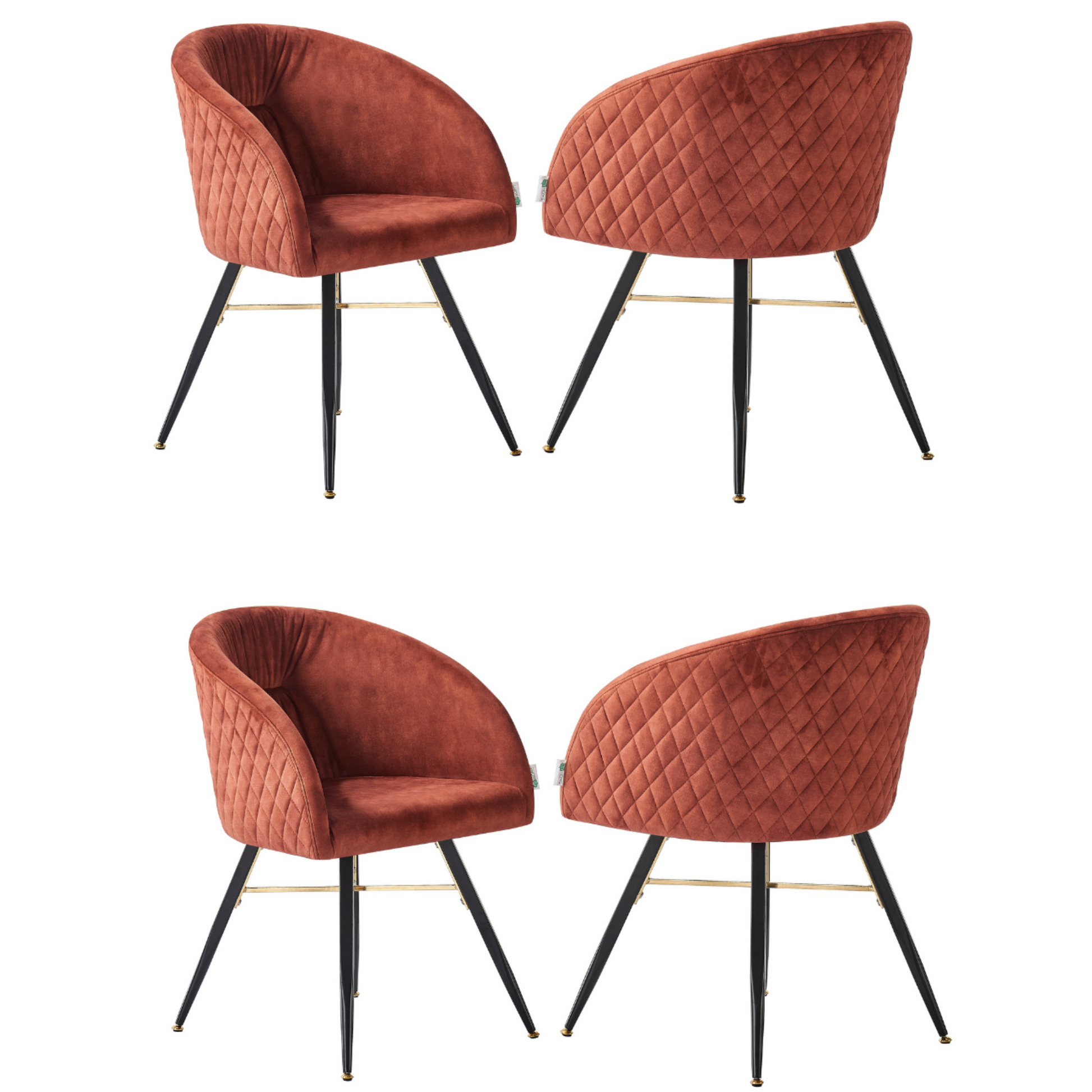 Vittorio LUX Velvet Dining Chair with Metal Legs - Perfect for Dining Room Living Room PN Home