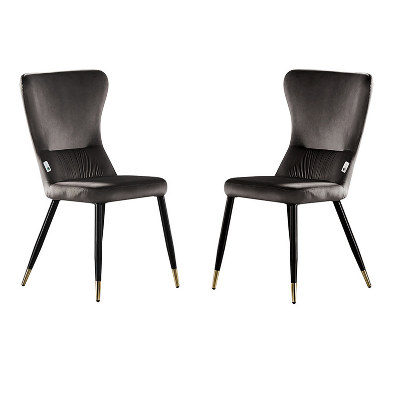 New York LUX Velvet Dining Chair with Metal Legs - Scandinavian Inspired PN Home