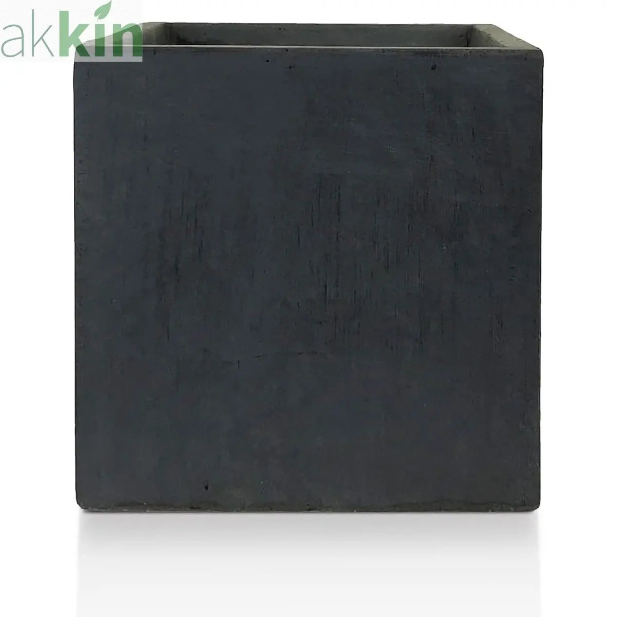 IDEALIST Lite Contemporary Flower Box Square Garden Planter, Faux Lead Light Concrete Outdoor Large Plant Pot H50 L50 W50 cm, 126L One Click Plants