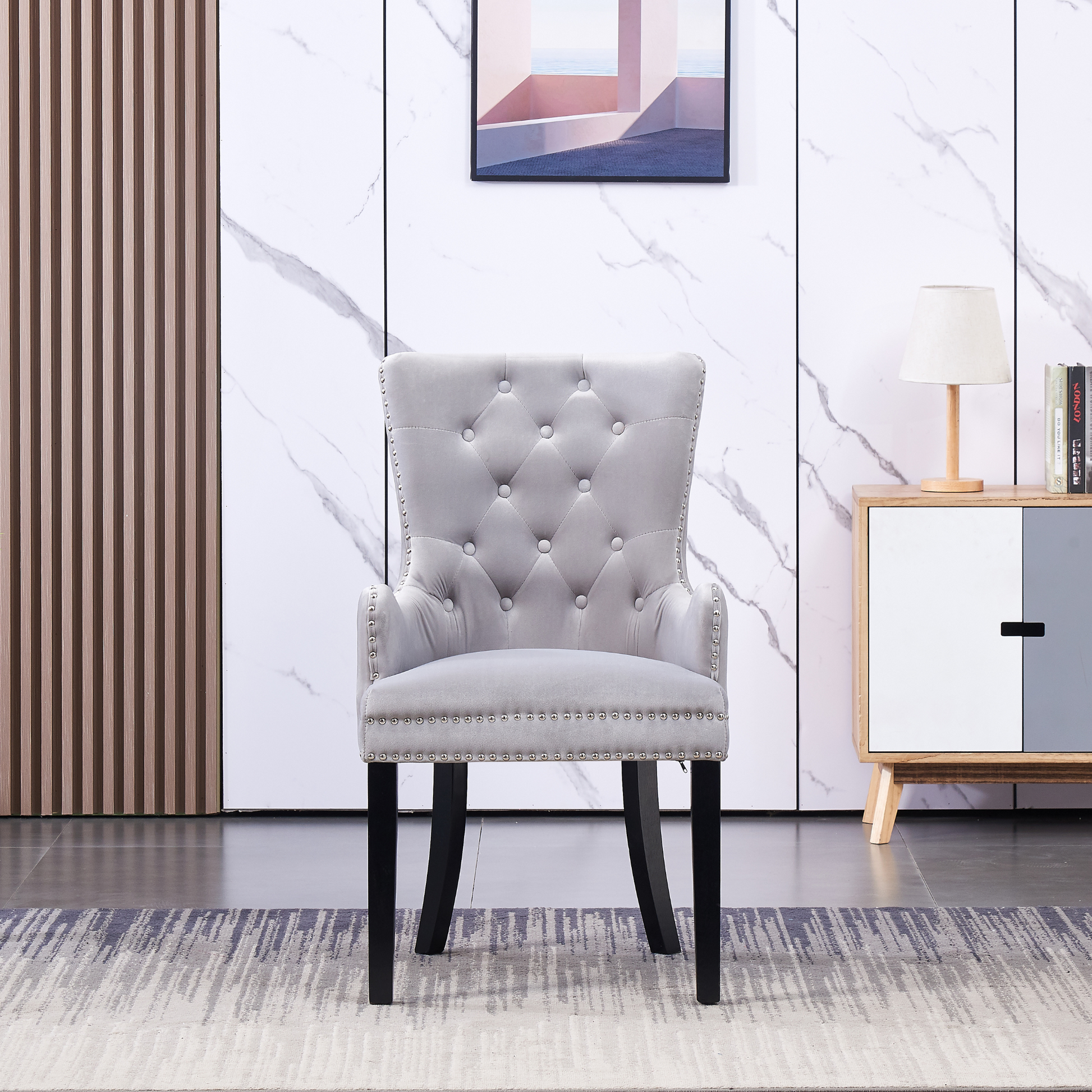 Windsor LUX Velvet Dining Chair (with armrests) PN Home
