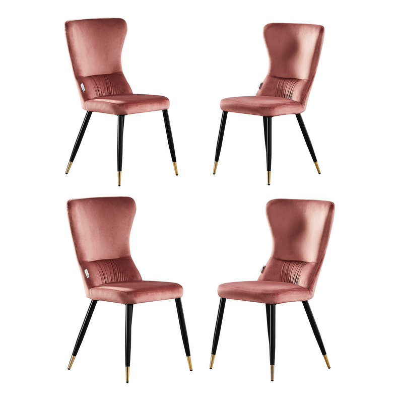 New York LUX Velvet Dining Chair with Metal Legs - Scandinavian Inspired PN Home