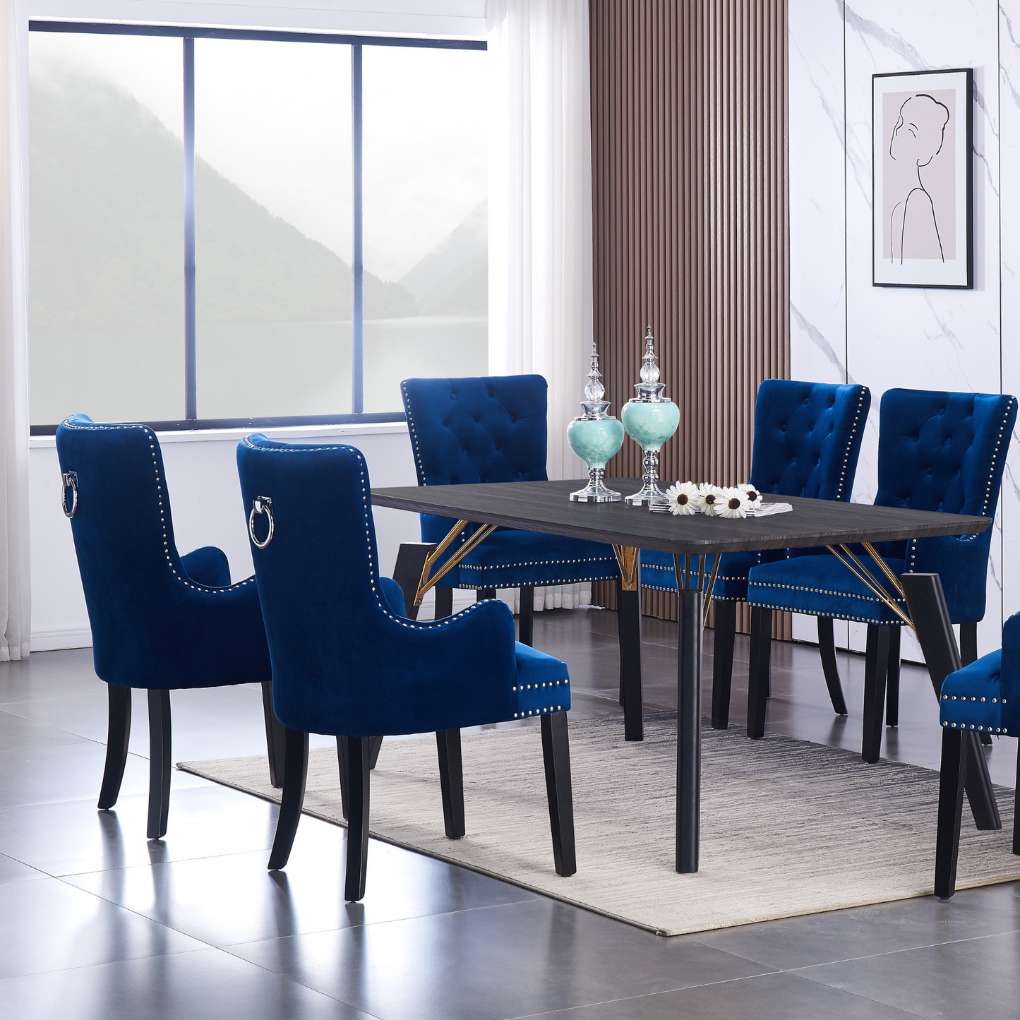 Windsor LUX Velvet Dining Chair (with armrests) PN Home