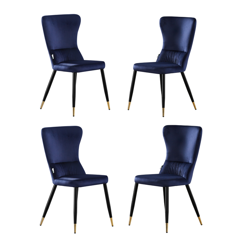 New York LUX Velvet Dining Chair with Metal Legs - Scandinavian Inspired PN Home