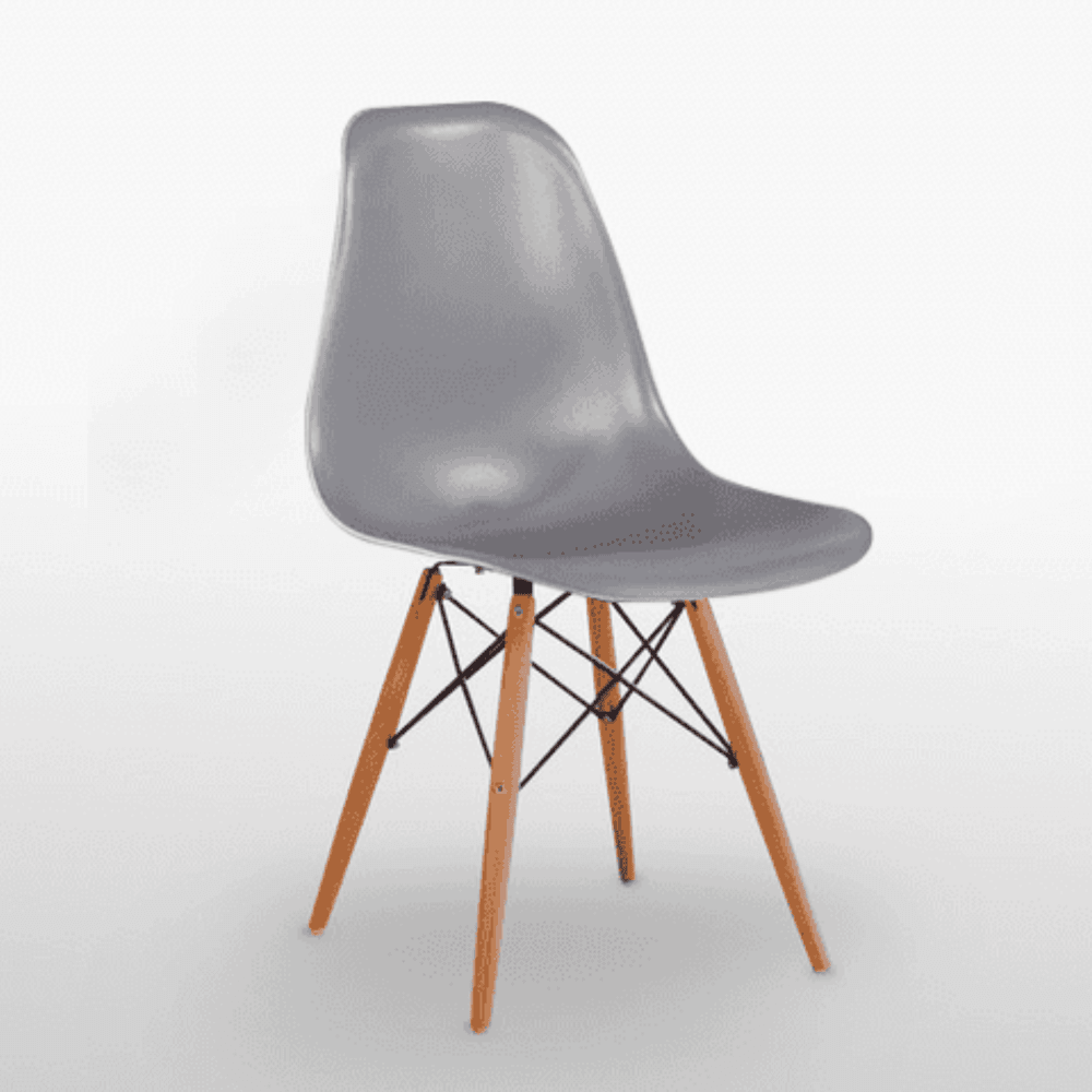 Halo Dining Table and Ghost Chair Set for 4 - Eiffel Plastic Chairs and a Rectangle Dining Table PN Home
