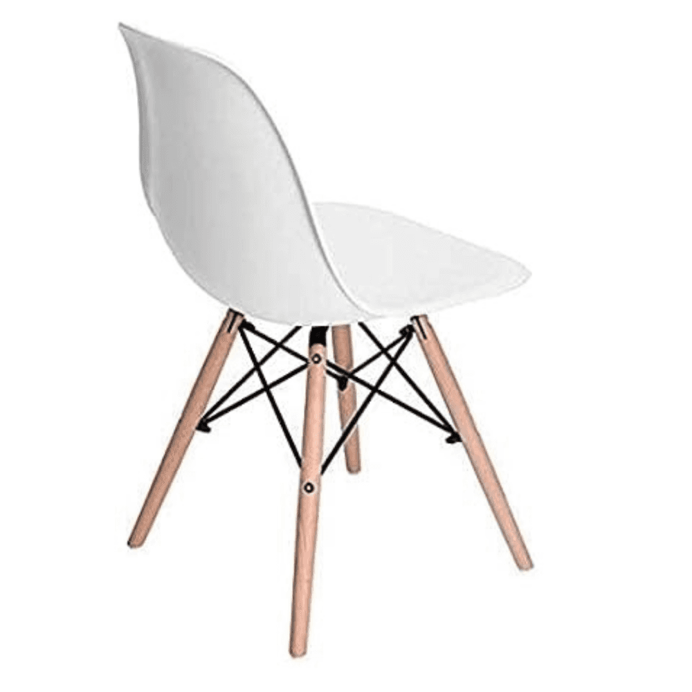 Halo Dining Table and Ghost Chair Set for 4 - Eiffel Plastic Chairs and a Rectangle Dining Table PN Home