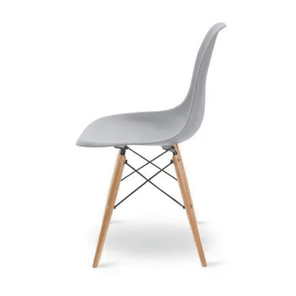 Halo Dining Table and Ghost Chair Set for 4 - Eiffel Plastic Chairs and a Rectangle Dining Table PN Home