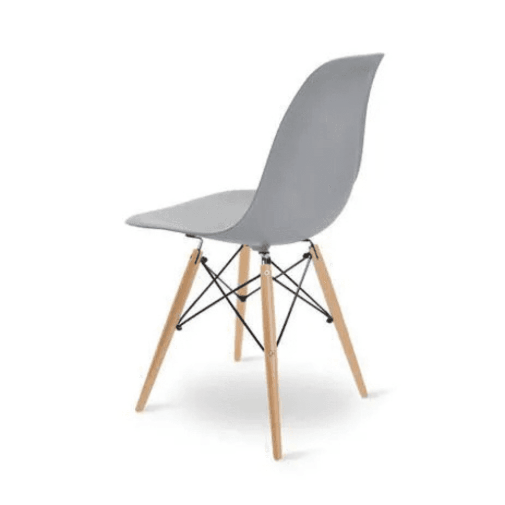 Halo Dining Table and Ghost Chair Set for 4 - Eiffel Plastic Chairs and a Rectangle Dining Table PN Home