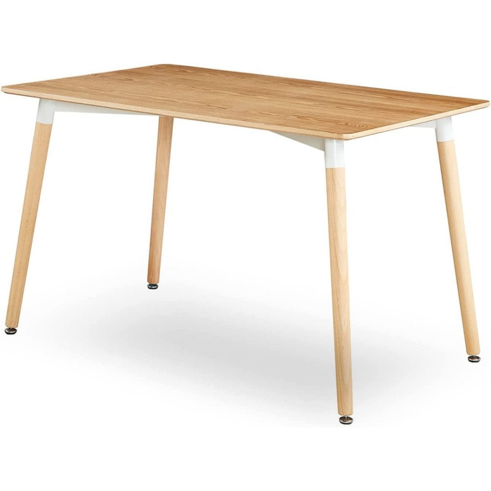 Halo Dining Table and Ghost Chair Set for 4 - Eiffel Plastic Chairs and a Rectangle Dining Table PN Home