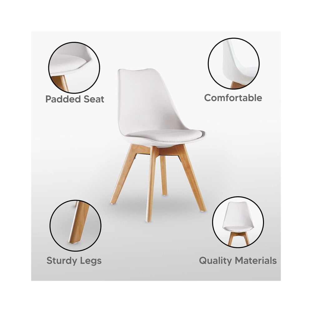 Jamie Halo Round Dining Table Set with 4 Chairs PN Home