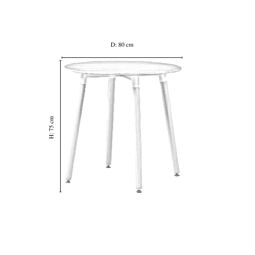 Jamie Halo Round Dining Table Set with 4 Chairs PN Home